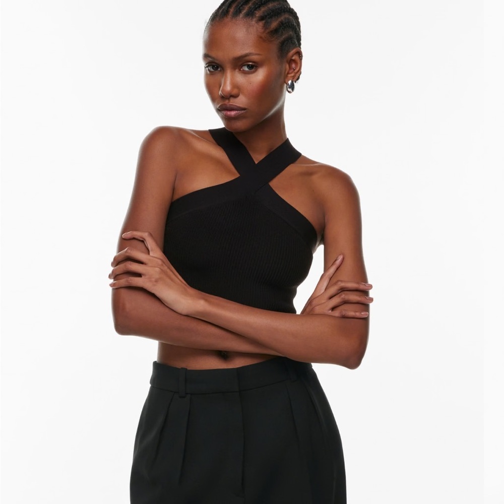 Navy Blue Women's Cross-Strap Top